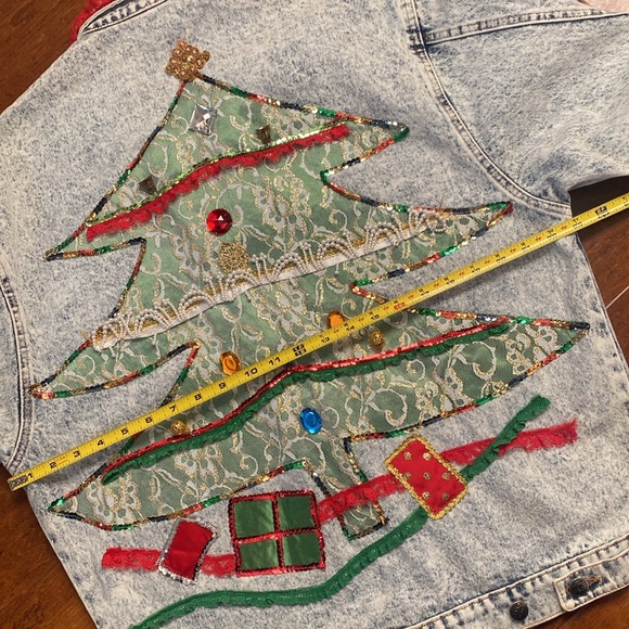 Vintage “Ugly” Christmas Denim Jacket - Picture 15 of 16